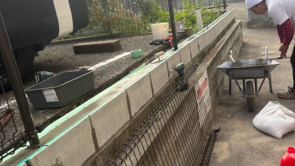 福岡市早良区ブロック補修工事